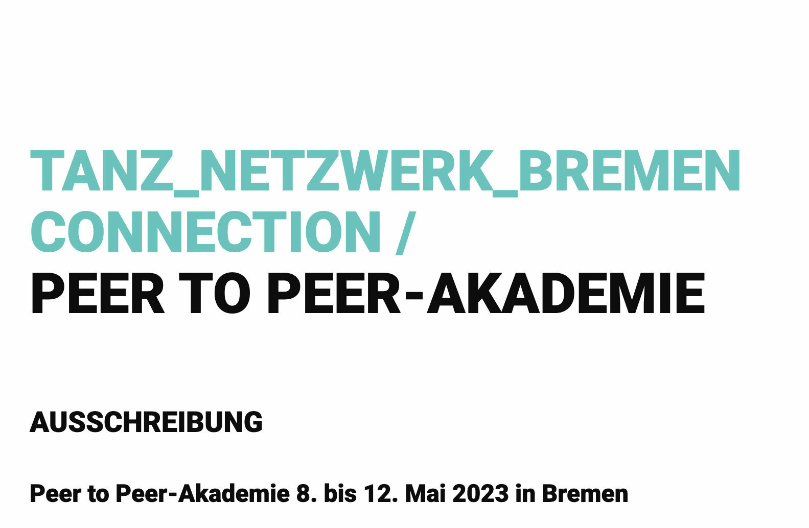 Noch Bis Zum 19. Februar 2023 Bewerben: Für Die Peer To Peer-Akademie • 8. Bis 12. Mai In Bremen